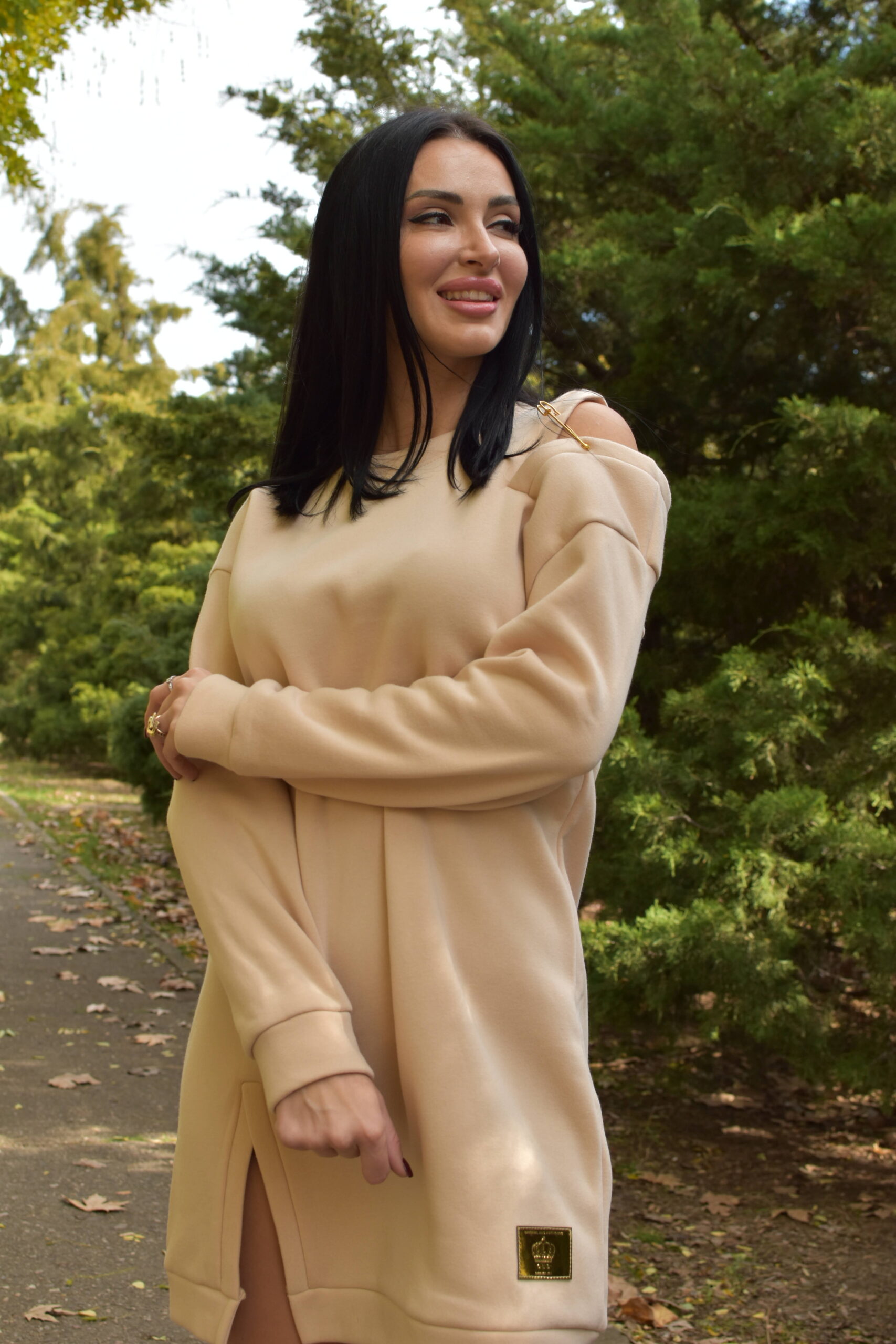 Повсякденна тепла сукня з булавкою - Зображення 6