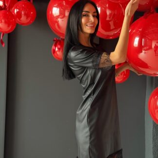 Хітова сукня з екошкіри