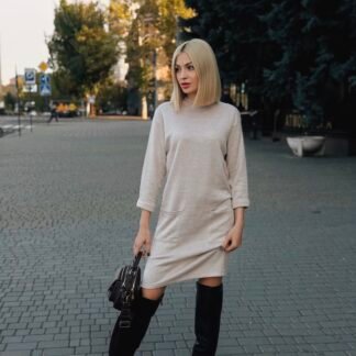 Тепла сукня з двосторонньої ангори