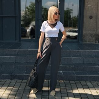 Широкі брюки з високою талією