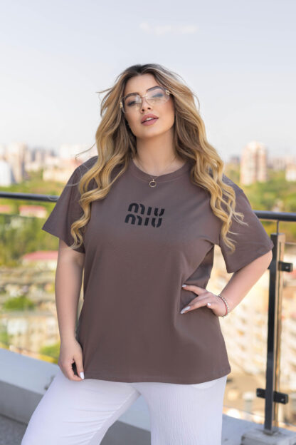 Футболка оверсайз з принтом "MIU" - Зображення 2