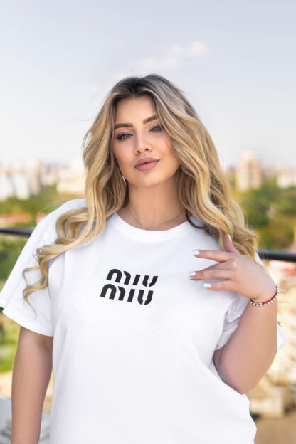 Футболка оверсайз з принтом "MIU" - Зображення 8