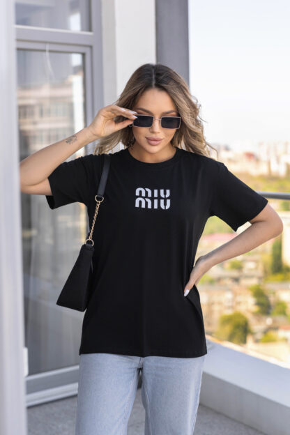 Футболка оверсайз з принтом "MIU" - Зображення 12