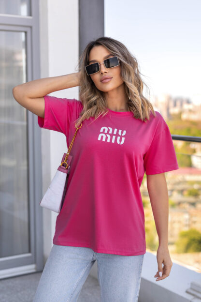 Футболка оверсайз з принтом "MIU" - Зображення 18