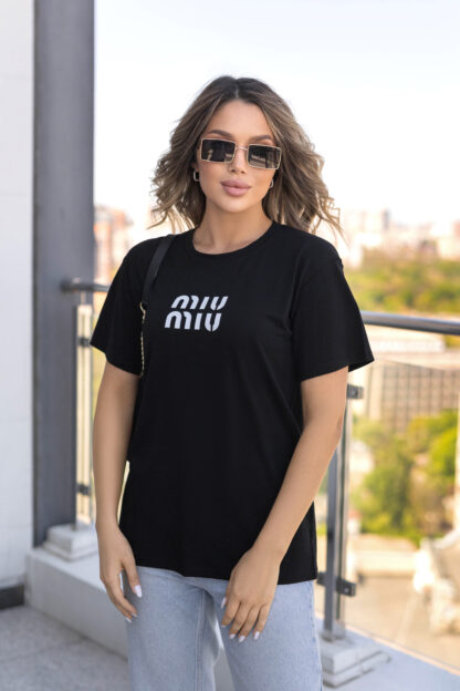 Футболка оверсайз з принтом "MIU" - Зображення 17