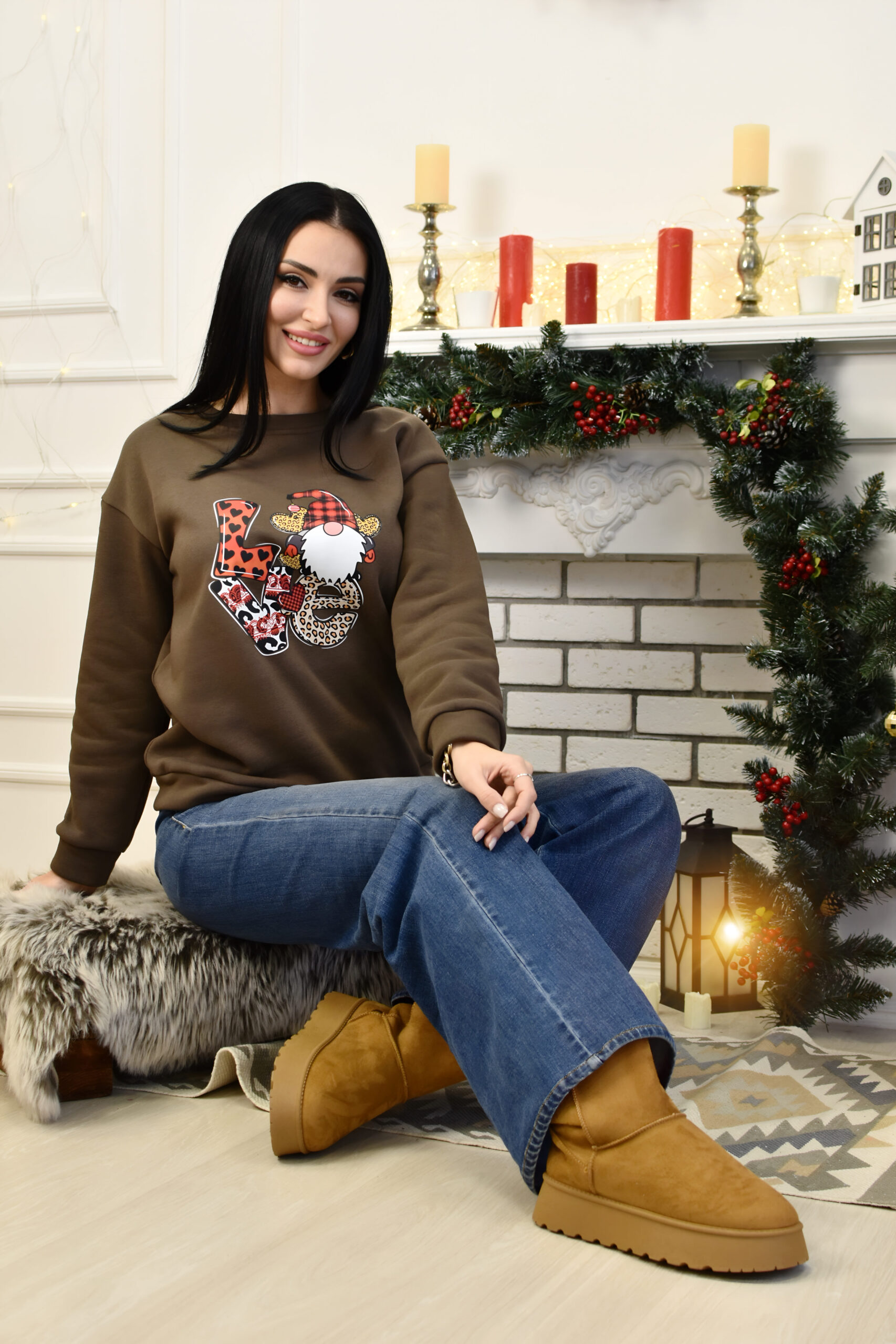 Світшот з новорічним принтом