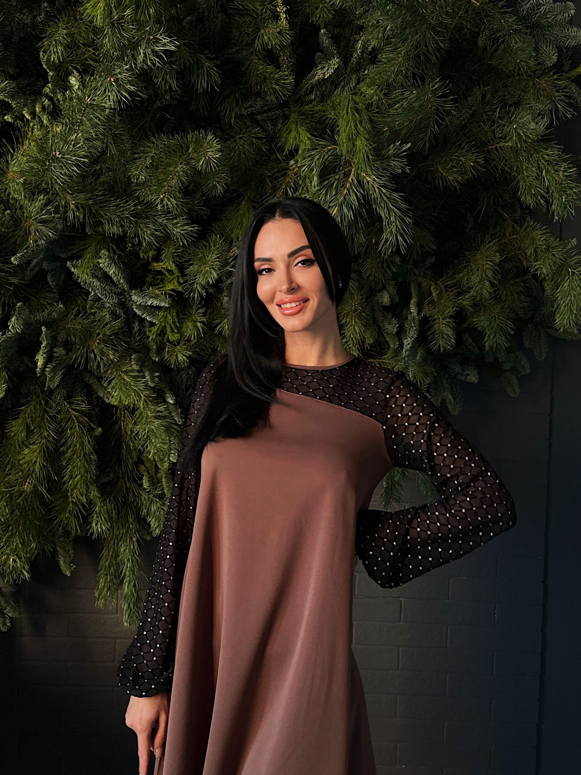 Вечірня сукня з прозорими рукавами - Зображення 2