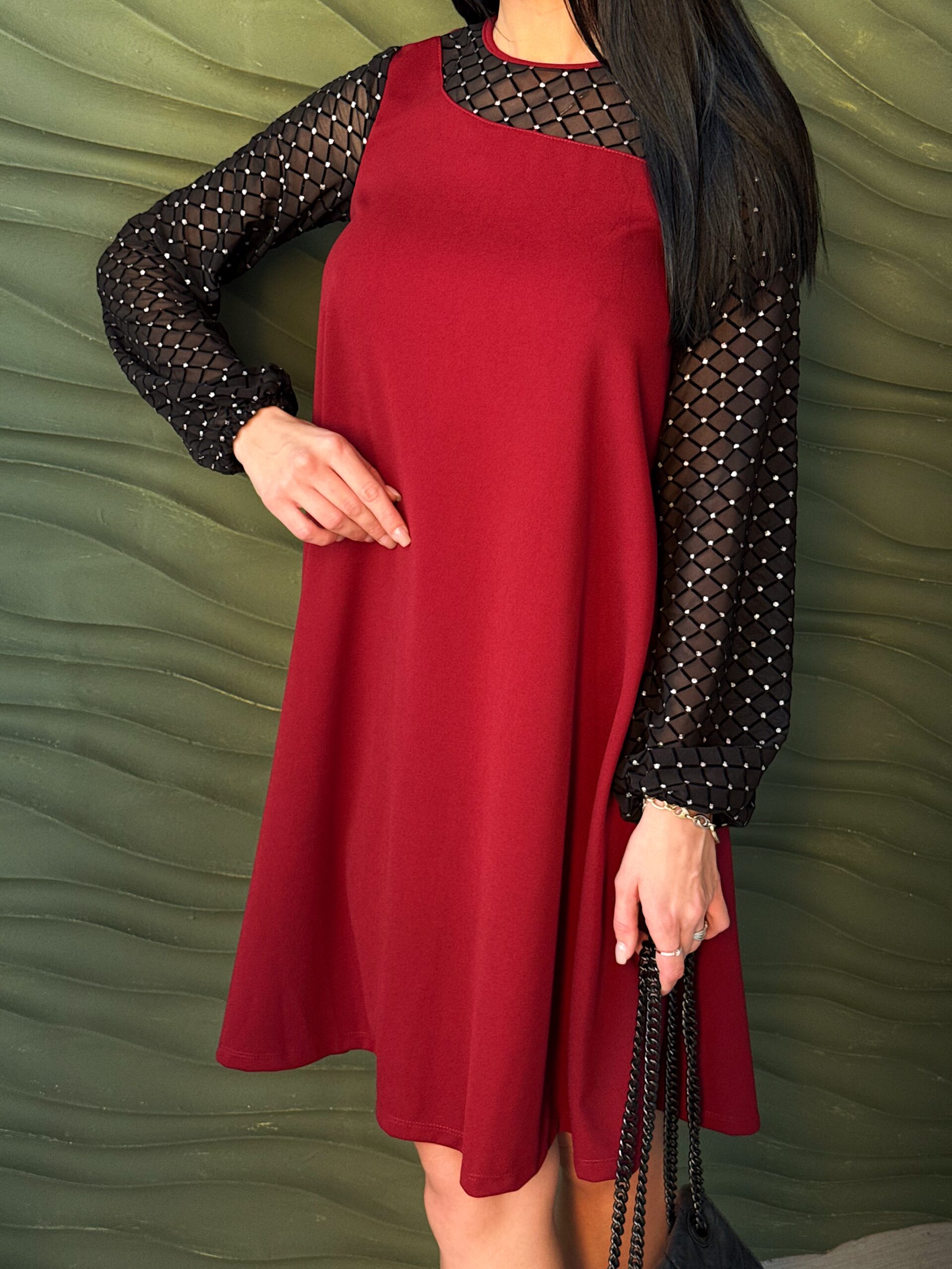 Вечірня сукня з прозорими рукавами - Зображення 6