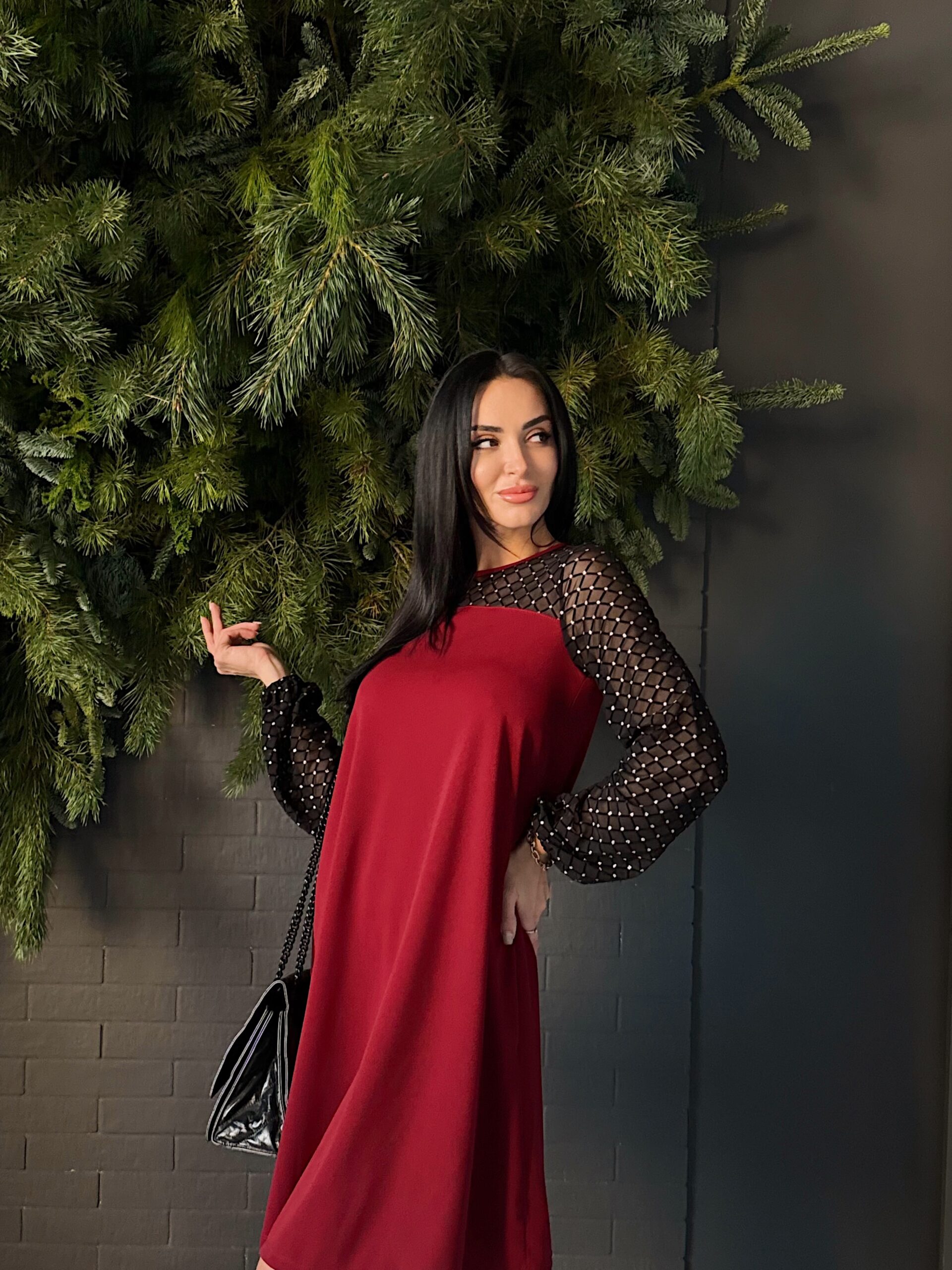 Вечірня сукня з прозорими рукавами - Зображення 13