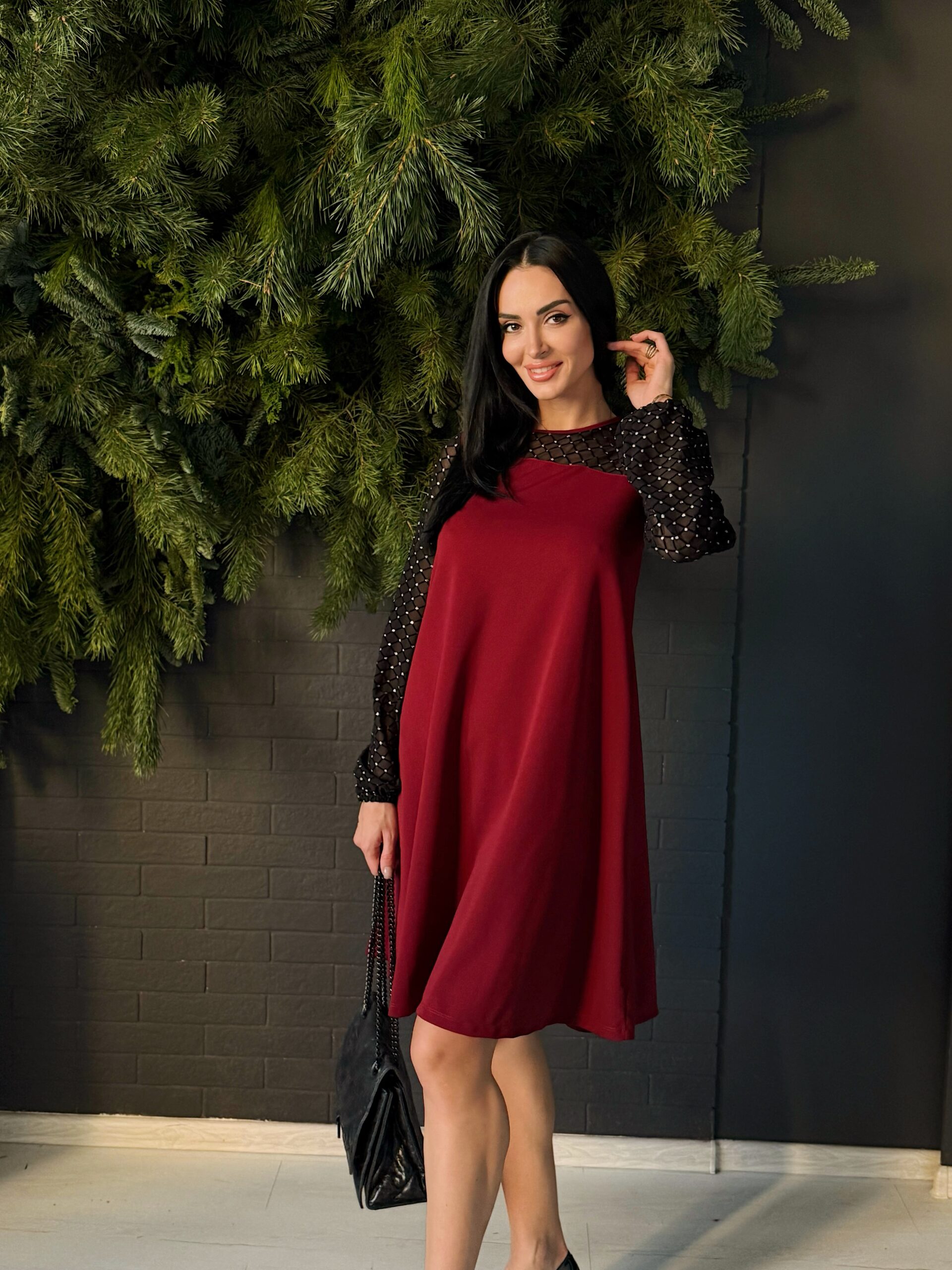 Вечірня сукня з прозорими рукавами - Зображення 14