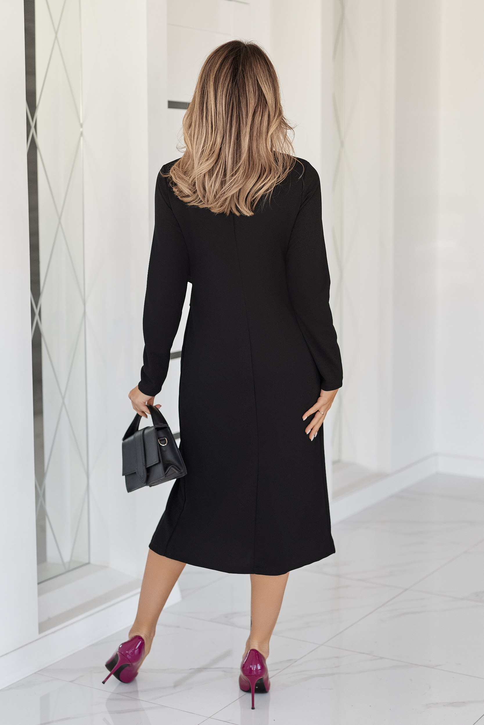 Приталена сукня міді з воланом - Зображення 4