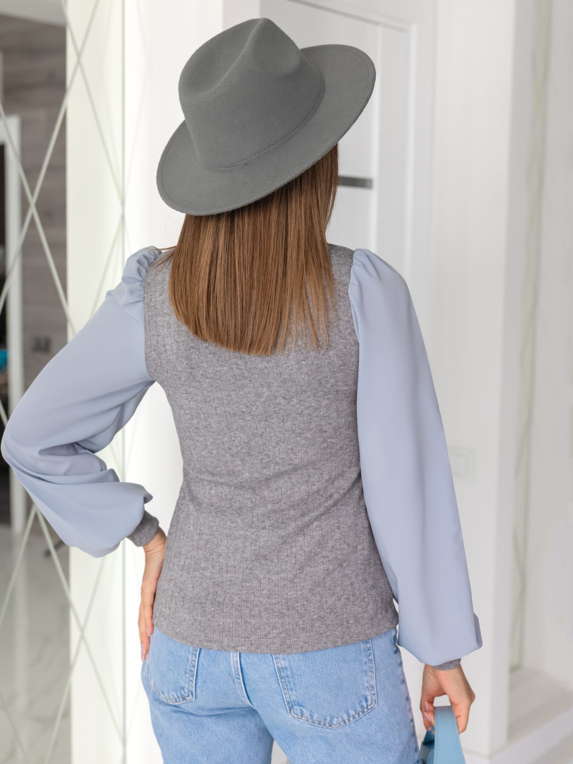 Елегантна кофта гольф в рубчик - Зображення 12