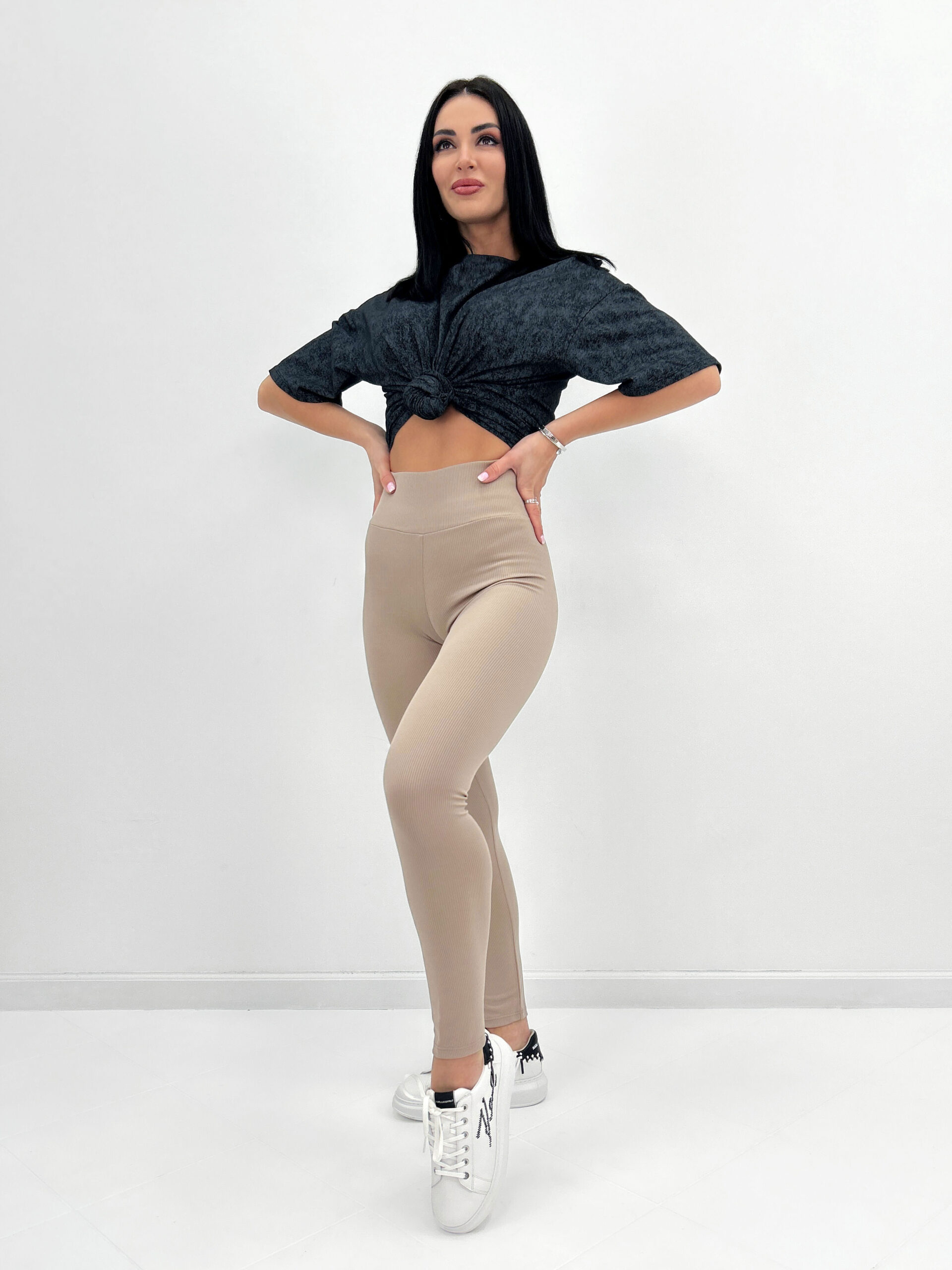 Трикотажні лосини в рубчик - Зображення 7